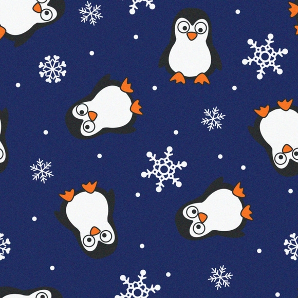 Mens penguin one piece family matching pajamas fuzzy warm soft blue zipper - Picture 3 of 3